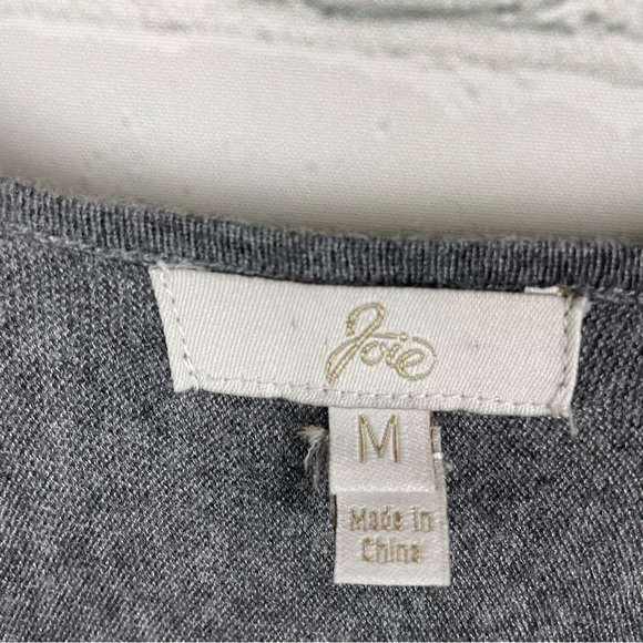 JOIE Gray Lightweight Cashmere Wool 3/4 Sleeve Sweater Dress size M - Picture 6 of 6